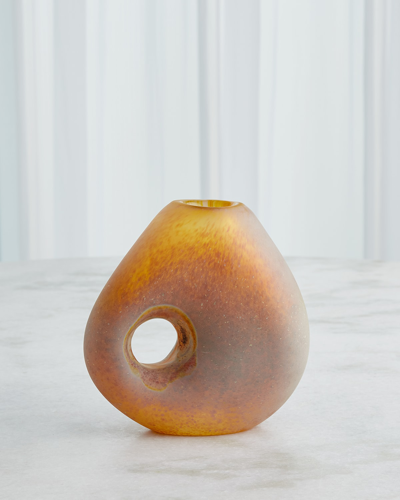 Global Views Freeform Vase - Small In Orange
