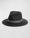 Rag & Bone City Straw Fedora In Blk