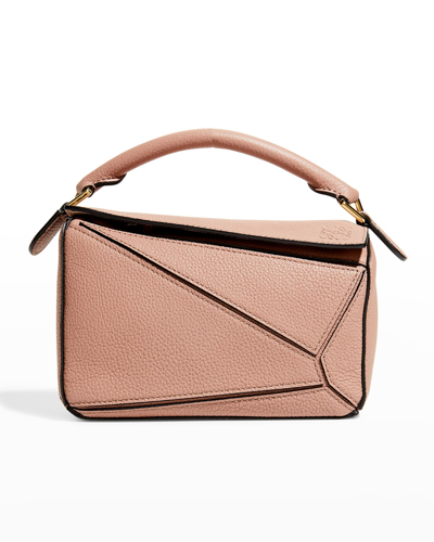 Loewe Puzzle Mini Crossbody Bag In Dark Blush