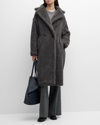 Max Mara Teddy Bear Icon Coat In Medium Grey
