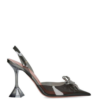 Amina Muaddi Rosie Glass Slingback Pumps 95 In Black