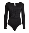 WOLFORD GATHERED CACHE-COUER BODYSUIT