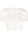 Alexander Wang Sequin-embellished T-shirt In White