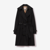 Burberry Kensington Double-breasted Trench Coat In Black