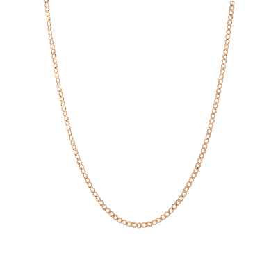 Aurate New York Medium Gold Curb Chain Necklace In Rose