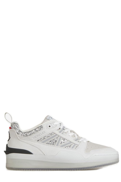 Moncler Glitter Detailed Low In White