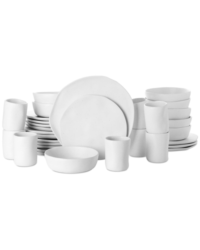 Stone By Mercer Project Stone Lain By Mercer Project Hekonda 32pc Stoneware Debossed Dinnerware Set