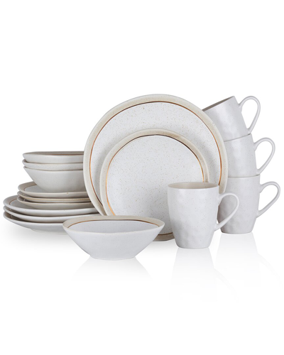 Stone Lain Clara 16 Pc. Dinnerware Set, Service For 4 In White