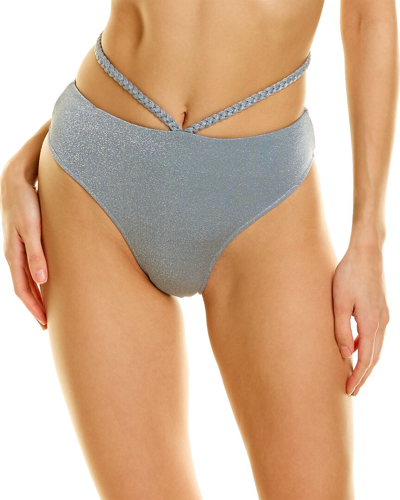 Revel Rey Margot High-waist Bikini Bottom In Blue