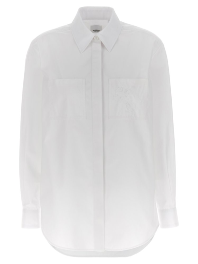 Burberry Ivanna Capsule Summer Shirt In Optic White Ip Pat