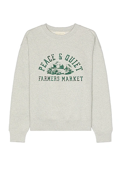 Museum Of Peace And Quiet Farmers Market Logo-print Cotton-jersey Sweatshirt In Heather