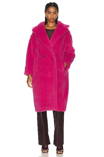 Max Mara Tedgirl Coat In Raspberry