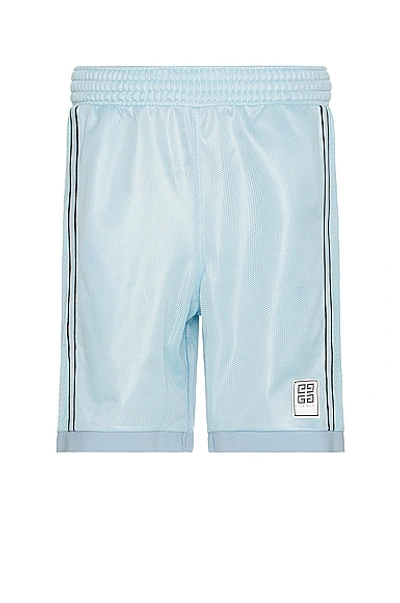 Givenchy Mesh Basketball Shorts In Light Blue