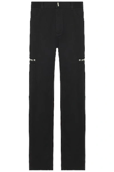 Givenchy Denim Cargo Trousers In Black