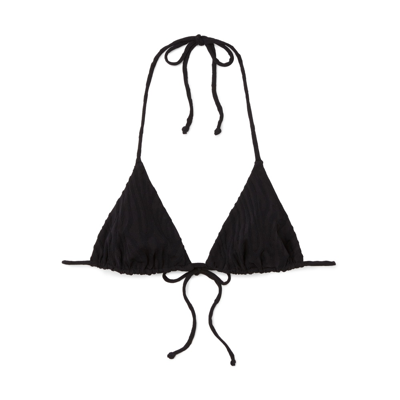 Sara Cristina Classic Triangle Bikini Top In Black