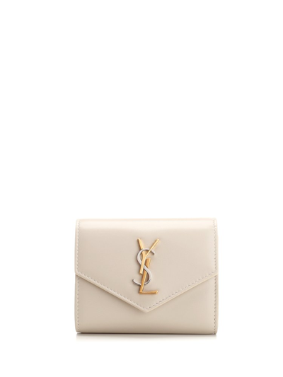 Saint Laurent Logo Plaque Bi In White