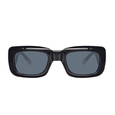 Attico The  Rectangle Frame Sunglasses In Black