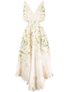 Zimmermann Coaster Battenburg Linen Dress In Neutrals