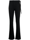 Mrz Ribbed-knit Trousers In Black