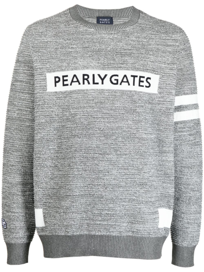 PEARLY GATES INTARSIA-KNIT LOGO JUMPER