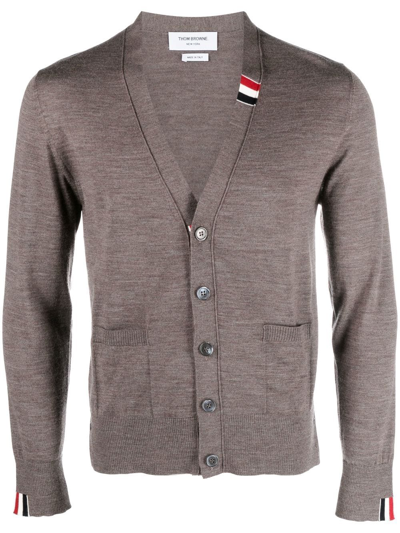 Thom Browne Button-up Cardigan In Brown