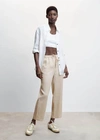 Mango 100% Linen Trousers Light/pastel Grey In Light/pastel Grey