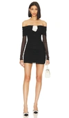 Amanda Uprichard X Revolve Nellia Rose Dress In Black & Ivory Rose