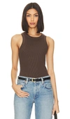 Citizen Of Humanity Isabel Rib Tank In Fig