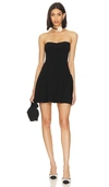 Norma Kamali Strapless Grace Mini Dress In Black