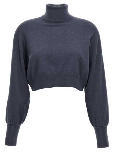 Brunello Cucinelli Monile Turtleneck Sweater Sweater, Cardigans Blue