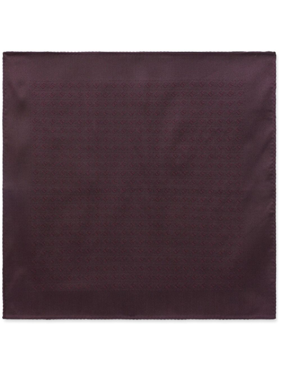 Dolce & Gabbana Jacquard-logo Silk Scarf In Dark_aubergine