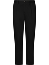 Dolce & Gabbana Stretch Wool Pants With Re-edition Label In Black