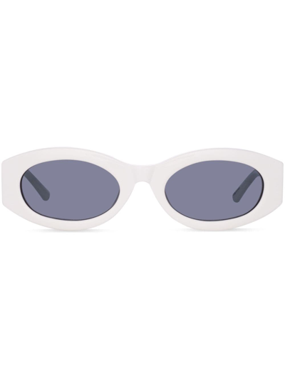 Linda Farrow Attico38 White / Silver Sunglasses