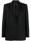 Totême Fitted Blazer With Single Button And Vents In Black