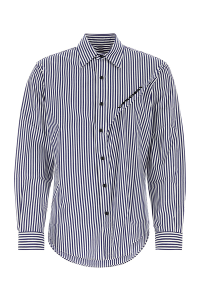 Y/project Cotton Striped Shirt In Multicolor