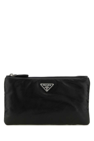 Prada Two Detachables Clutch Bag In Black