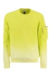 Premiata Crew-neck Sweatshirt With Logo In Fluo Yellow