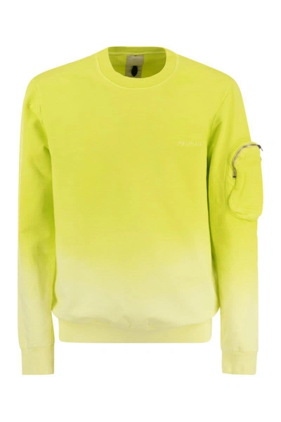 Premiata Crew-neck Sweatshirt With Logo In Lime