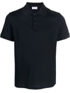 Saint Laurent Black Other Materials Polo Shirt In Blue