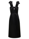 Jil Sander Black Satin Dress In Black