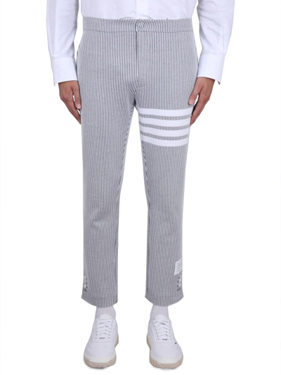 Thom Browne Striped Pants In Grey