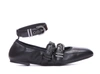 Stuart Weitzman Maverick Leather Ballerina Shoes In Black
