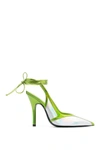 Attico Green And White Venus Pumps In Multicolor