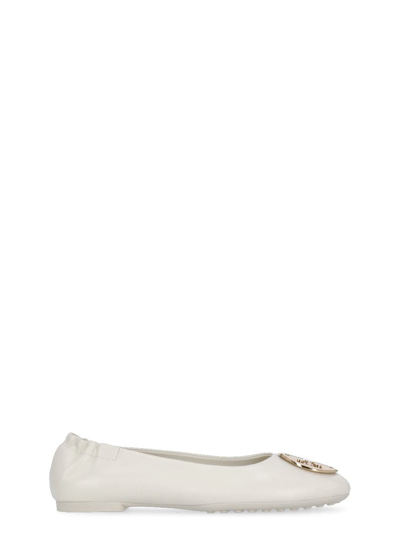 Tory Burch Claire Ballet In New Ivory Silver