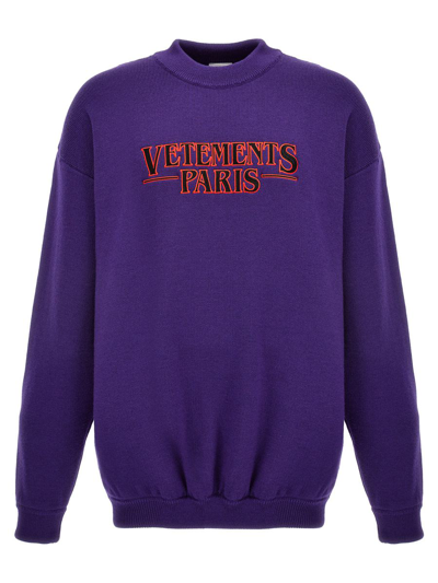 Vetements Paris Sweater Sweatshirt Purple
