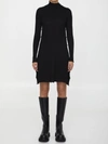 Bottega Veneta Knit Mini Dress Long Sleeves In Black