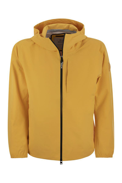 Woolrich Pacific - Waterproof Jacket With Hood In Mustard