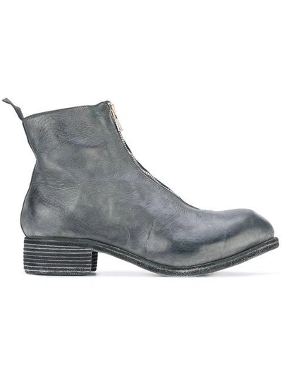 Guidi Front Zip Boots In Grey