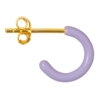 Lulu Copenhagen Purple Color Hoop Earring