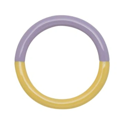 Lulu Copenhagen Bright Yellow Lavender Double Color Ring